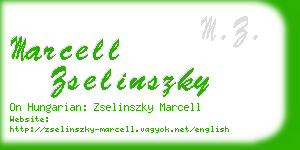 marcell zselinszky business card